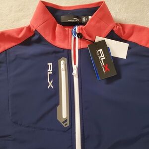 Navy and Salmon Men's Jacket